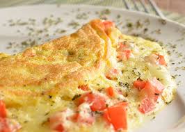 Omelete de Tomate e Queijo